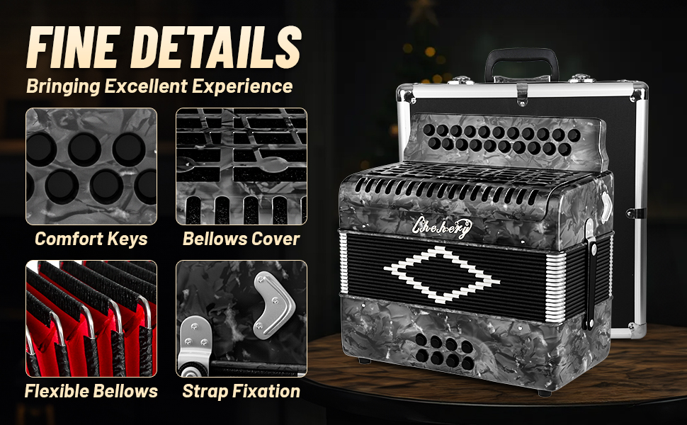 Accordion 21 Keys 8 Bass